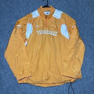Adidas Tennessee ClimaProof Pullover Jacket XL Orange White Windbreaker
